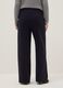 Blue Wide-Leg Trousers with Decorative Buttons_2