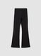Girls' black flared leggings in stretch organic cotton_3