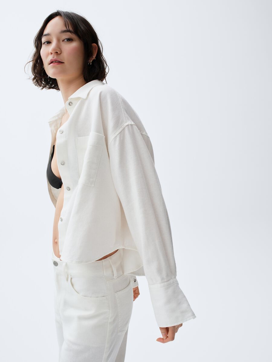 Pure cotton shirt with patch pocket_5