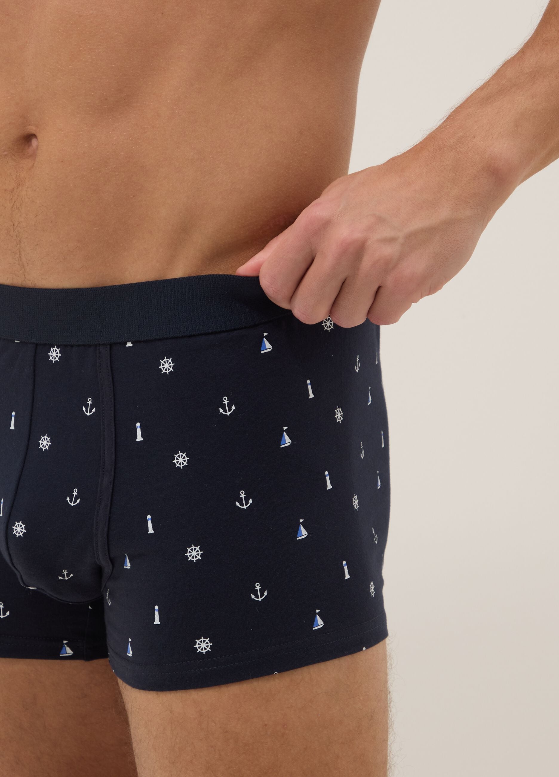 Multicolour regular-fit stretch cotton boxer shorts 3-pack