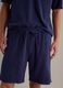 Blue cotton-blend Bermuda shorts_3