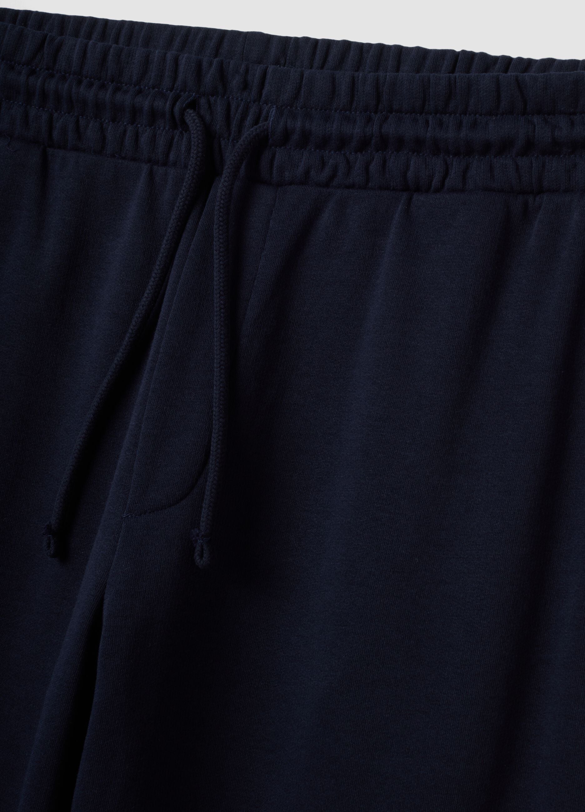 Blue cotton-blend joggers, regular fit