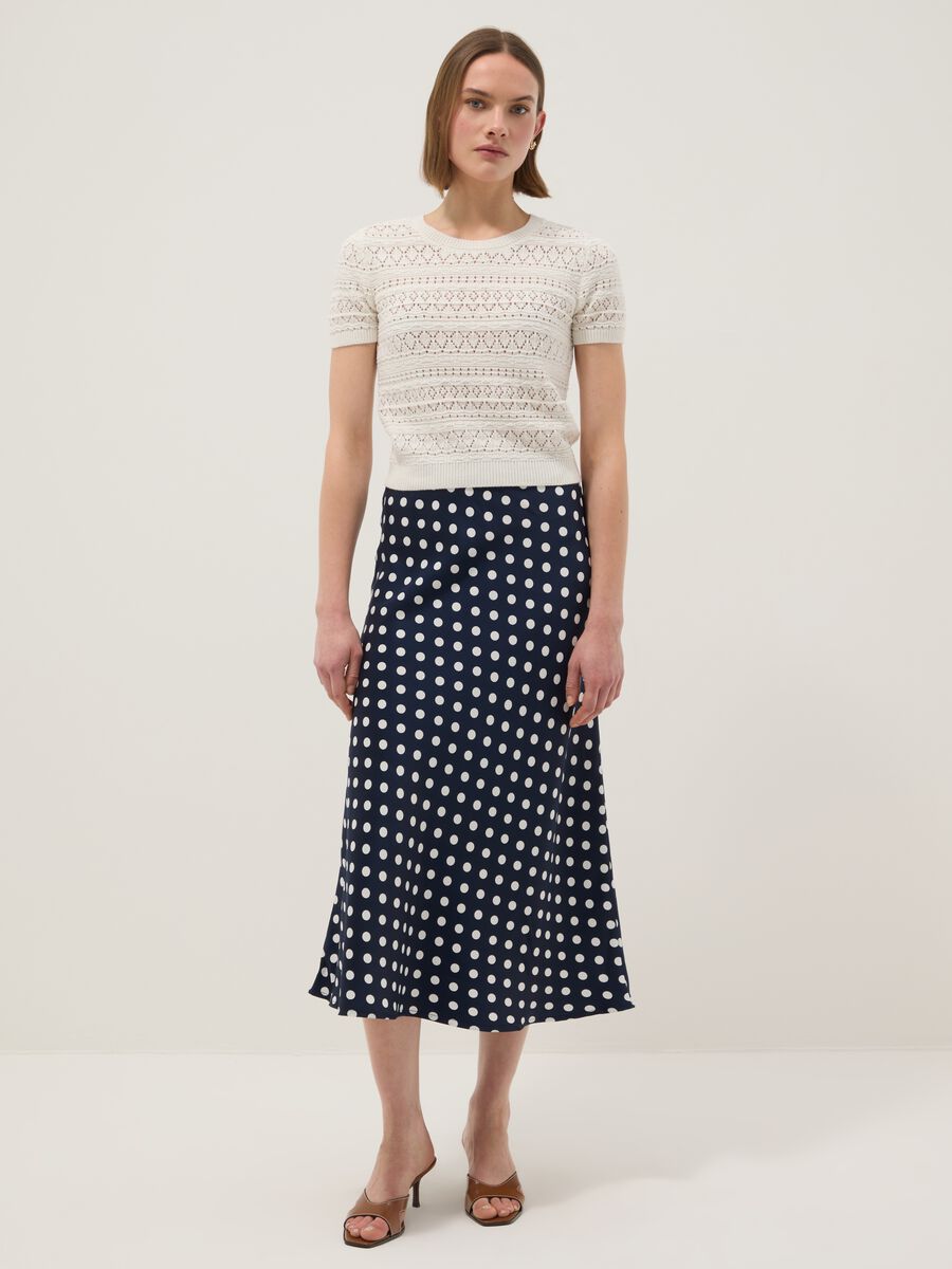 Multicolour polka dot maxi skirt, regular fit_0