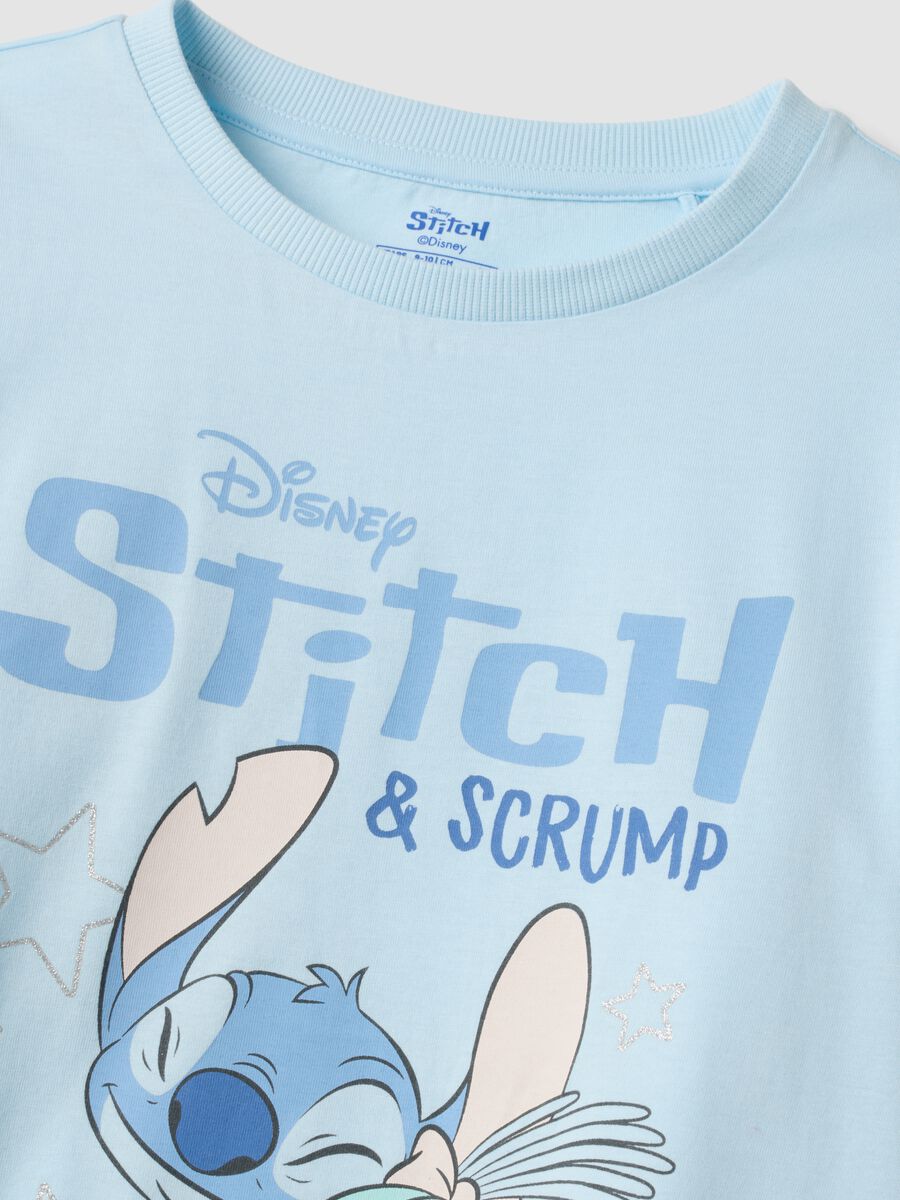 Light blue organic cotton pyjamas with Lilo & Stitch print_2