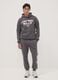 Grey cotton-blend hoodie with Chicago Bulls print_1