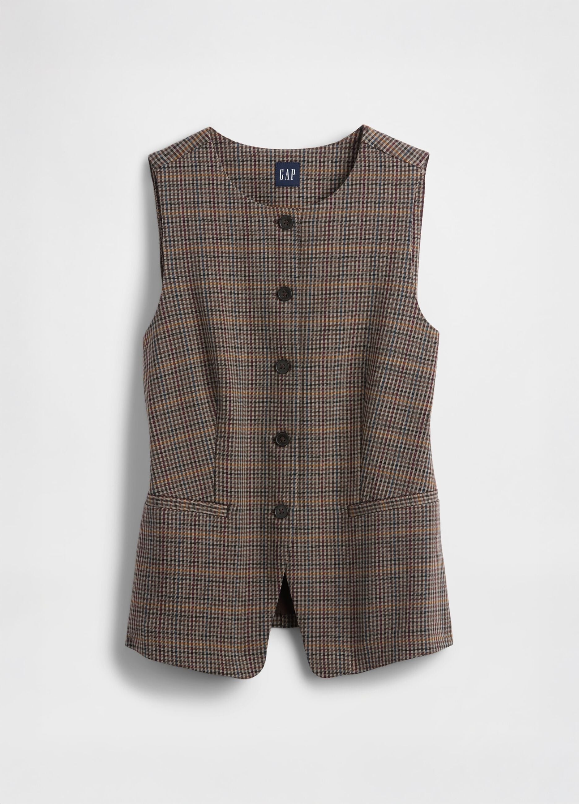 Multicolor vest in stretch fabric