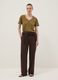 Green pure cotton V-neck relaxed fit T-shirt_1