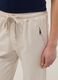 Beige stretch cotton trousers regular fit_3