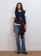 Blue pure-cotton knitted gilet in a regular fit_1
