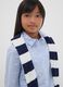 Blue striped pure cotton shirt with hearts for girls_2