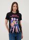 Black pure cotton regular fit t-shirt with print_0