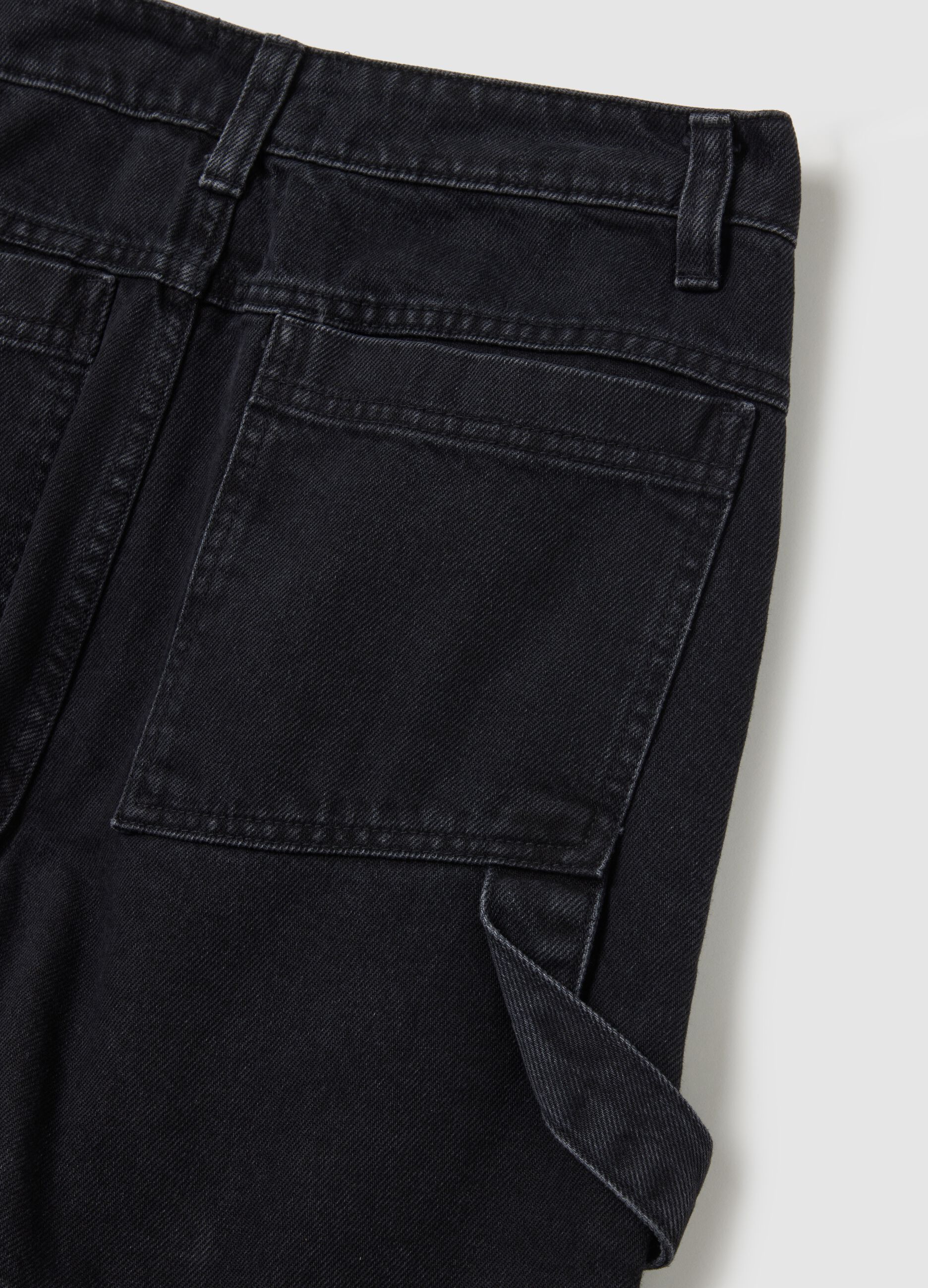 Vintage Black Cargo Denim