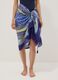 Blue pure cotton printed sarong_1