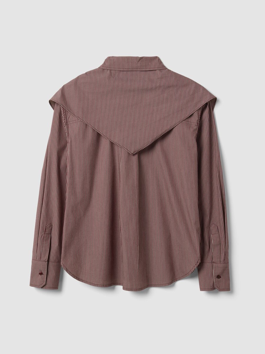 Multicolour stretch-cotton shirt with scarf collar_6