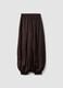Brown baggy-fit trousers with elasticated hems_6