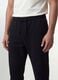 Black cotton-blend jogger trousers, regular fit_3