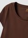 Brown stretch cotton crew-neck T-shirt, regular fit_6