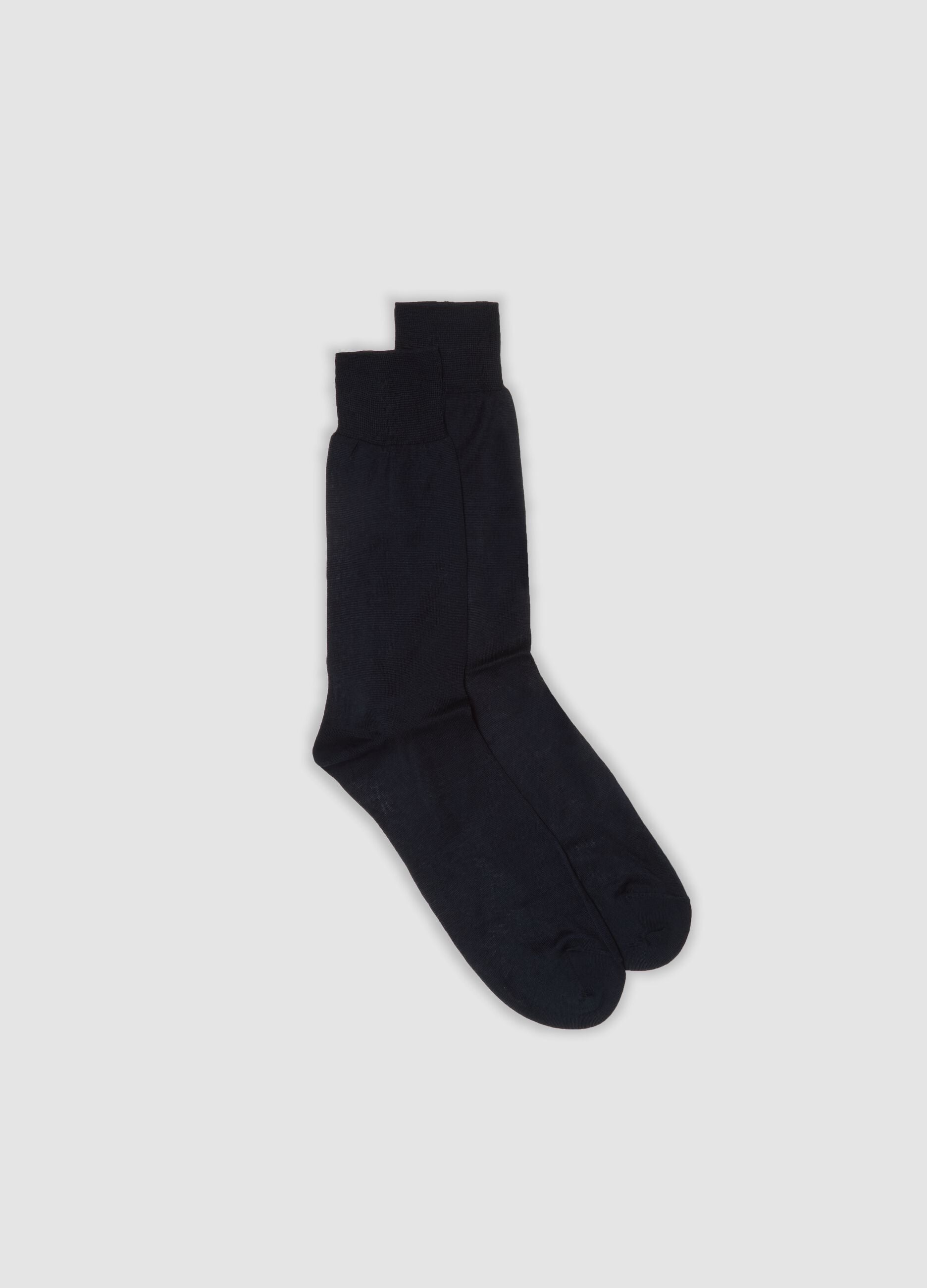 Blue short socks in pure cotton