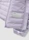 Purple Ultralight Padded Hooded Jacket with Zip for Girls_6