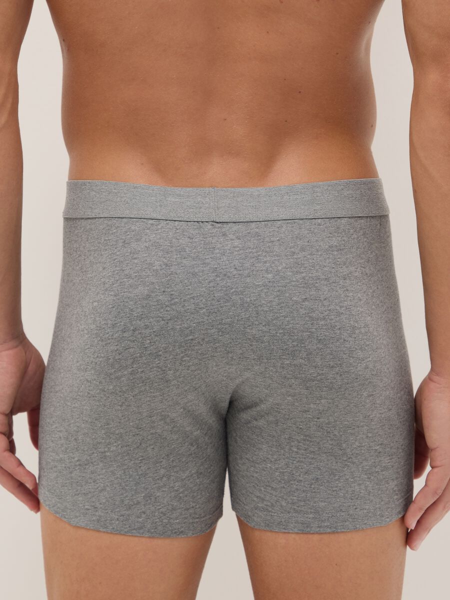 3-pack of grey midi boxer briefs in stretch organic cotton, regular fit_2