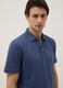 Blue pure cotton slim-fit short-sleeve polo_1
