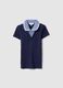 Multicoloured stretch cotton regular fit deep V polo_4