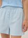 Blue striped pure cotton pyjama shorts, regular fit_3