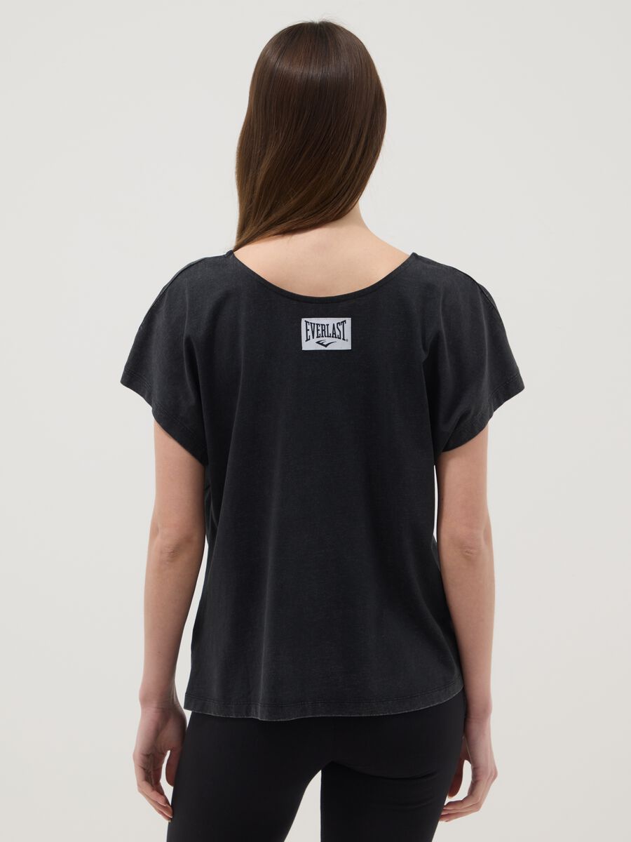 Black pure cotton regular fit T-shirt with knot detail_3