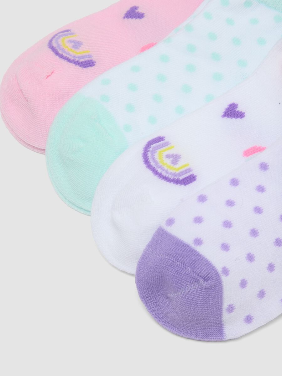 Pack of seven stretch organic cotton ankle socks_1