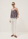 Brown striped pure cotton top_1