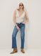 White stretch cotton fitted tank top with floral lace_1