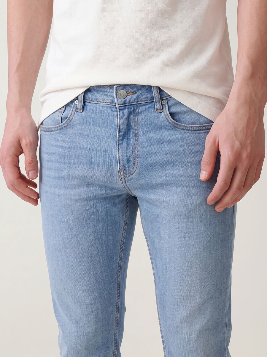 Light blue skinny stretch-cotton jeans_2