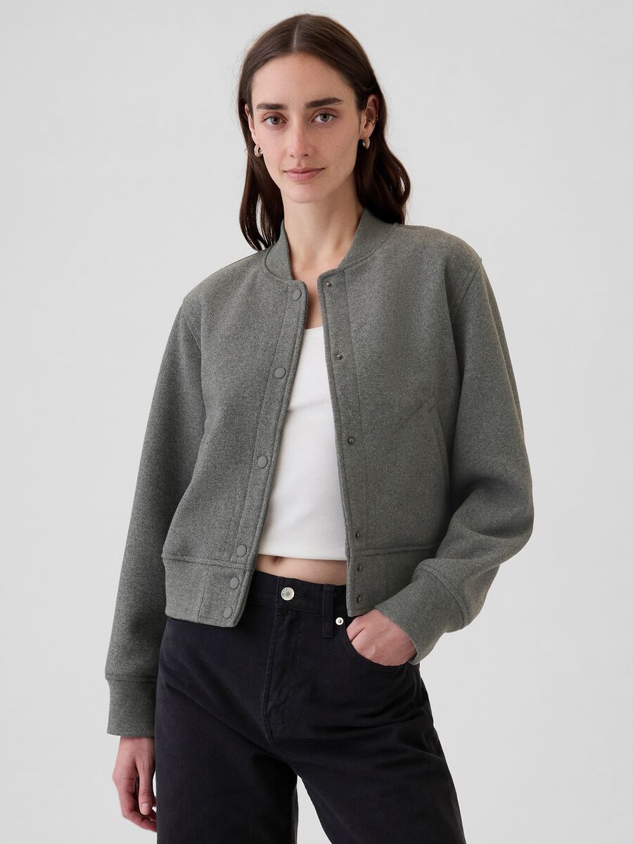 Bomber in misto lana m&eacute;lange_0