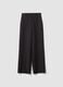 Grey pinstripe stretch viscose straight-leg trousers_4