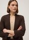Brown buttonless regular-fit blazer_0