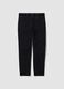 Black slim-fit stretch cotton twill trousers_4