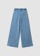 Girls&rsquo; super wide-leg cotton and stretch viscose denim jeggings_2