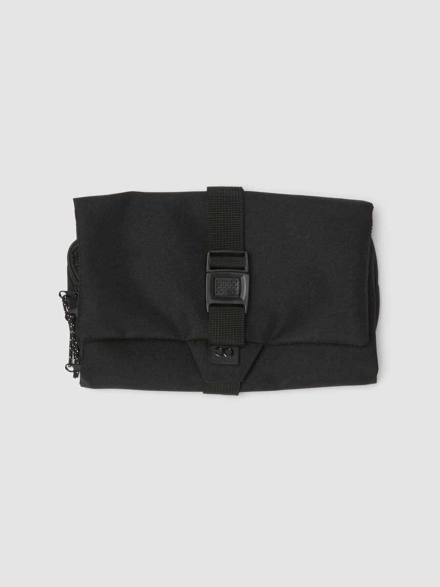 Borsa nera pieghevole multi scomparto con inserti_0