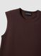 Brown cotton-blend top_5
