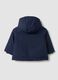 Blue padded hooded zip-up jacket for boys_1