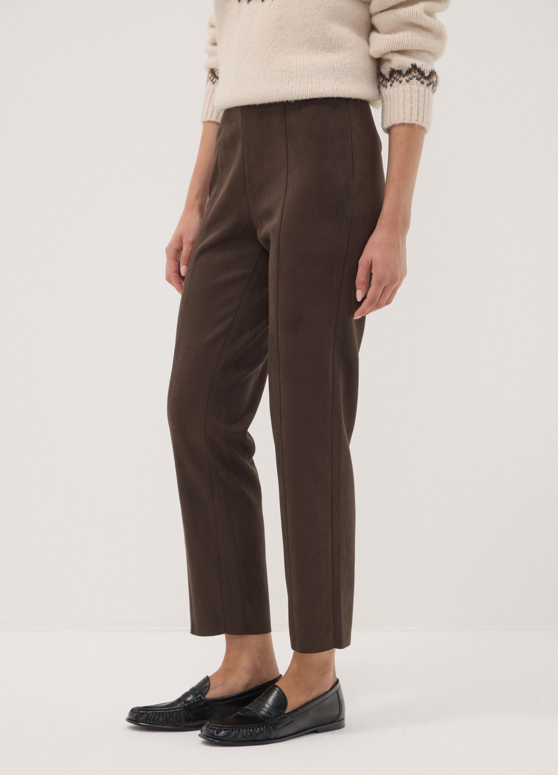 Green slim-fit stretch leggings