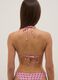 Pink triangle bikini top in stretch fabric_2