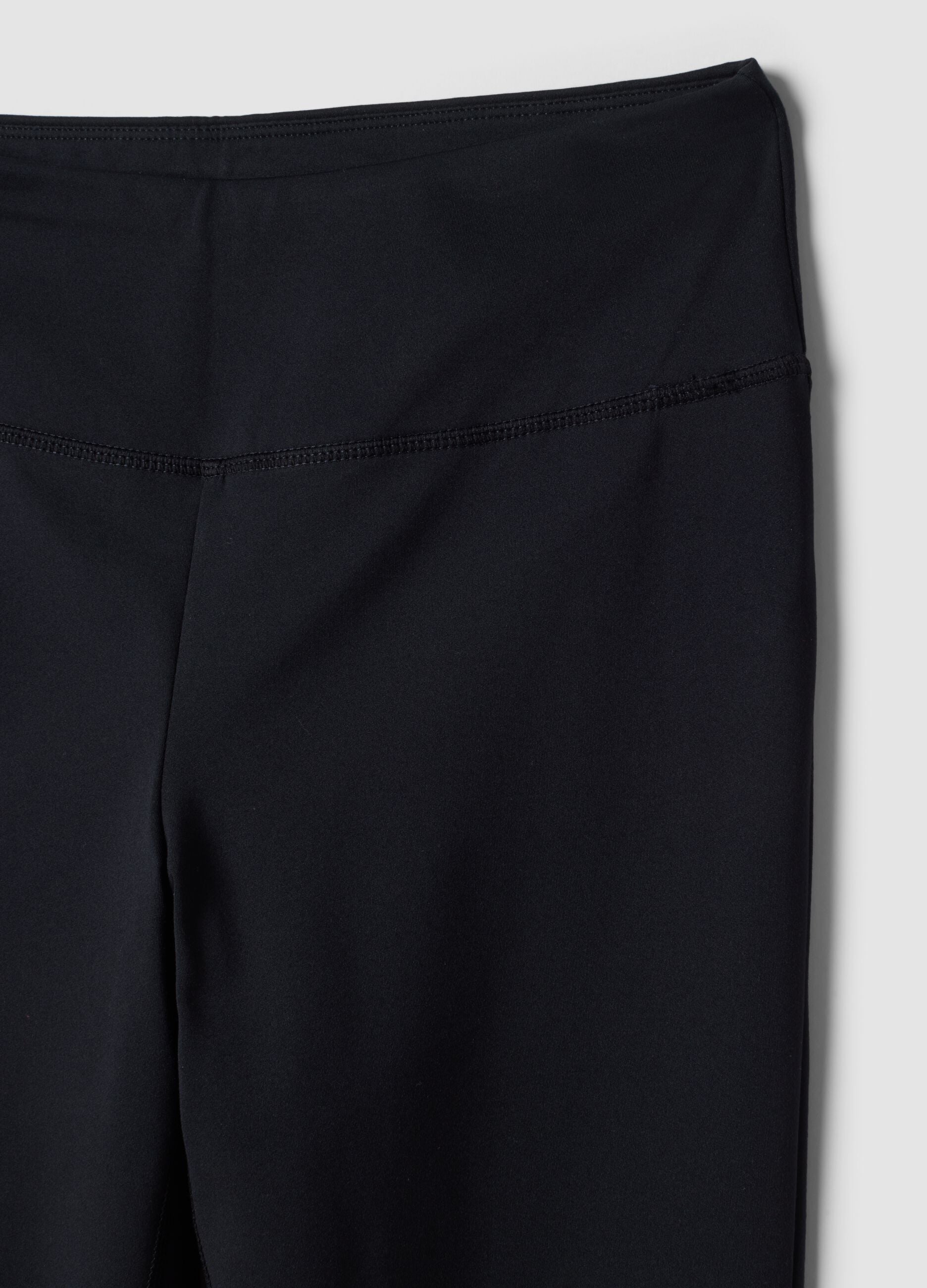 Black flared leggings in breathable stretch fabric ALTAVIA STUDIO