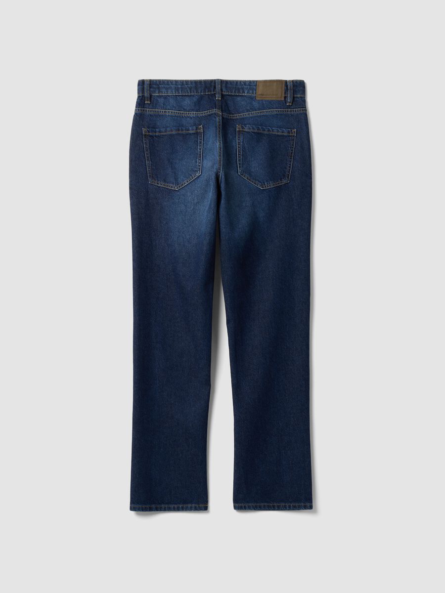 Regular fit denim jeans in pure cotton_5
