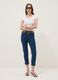 Blue skinny fit stretch denim blend jeans_0