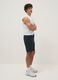 Blue regular-fit stretch chino Bermuda shorts_0