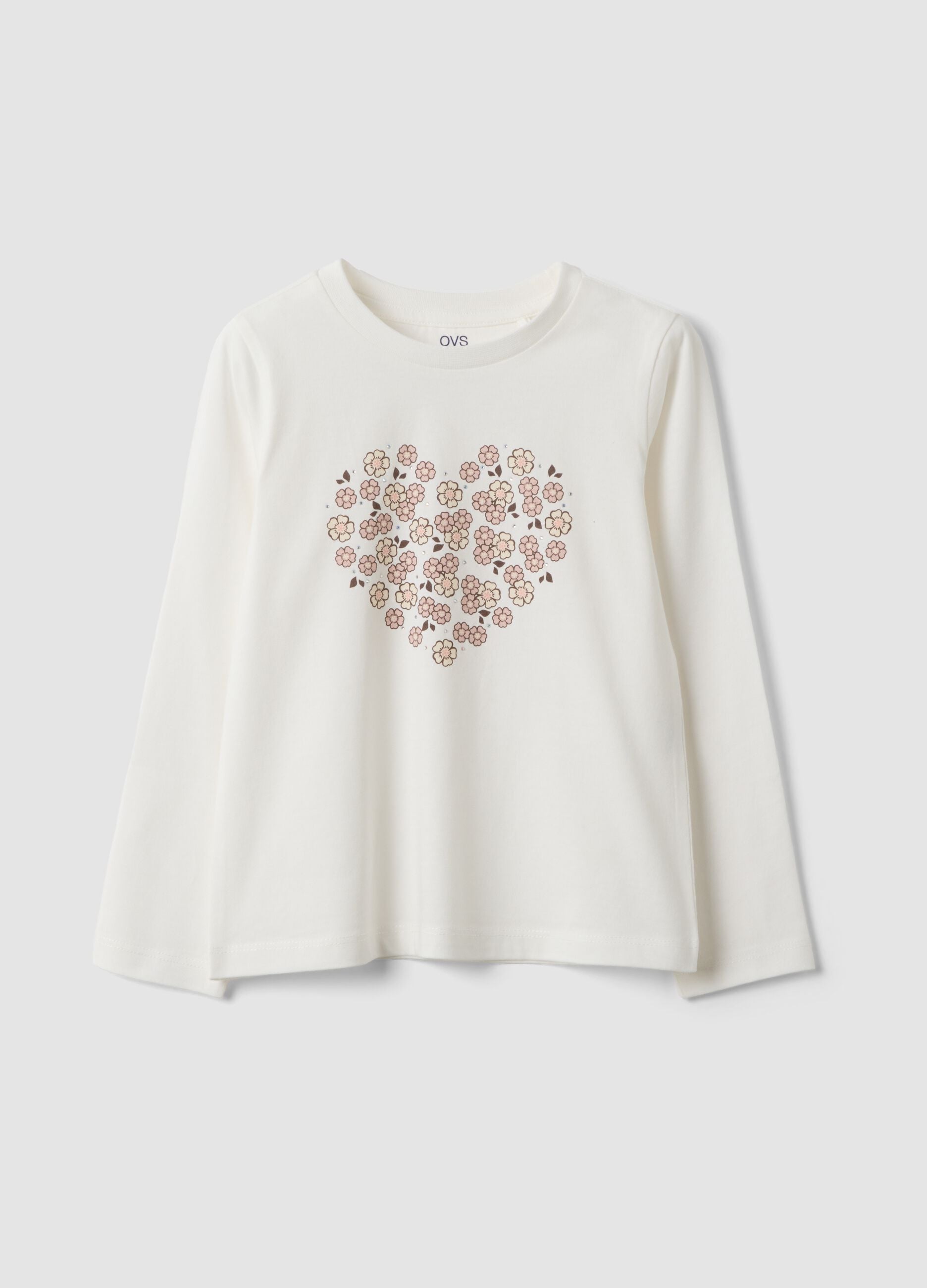White pure organic cotton crew-neck T-shirt