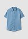 Sky blue pure lyocell shirt_4