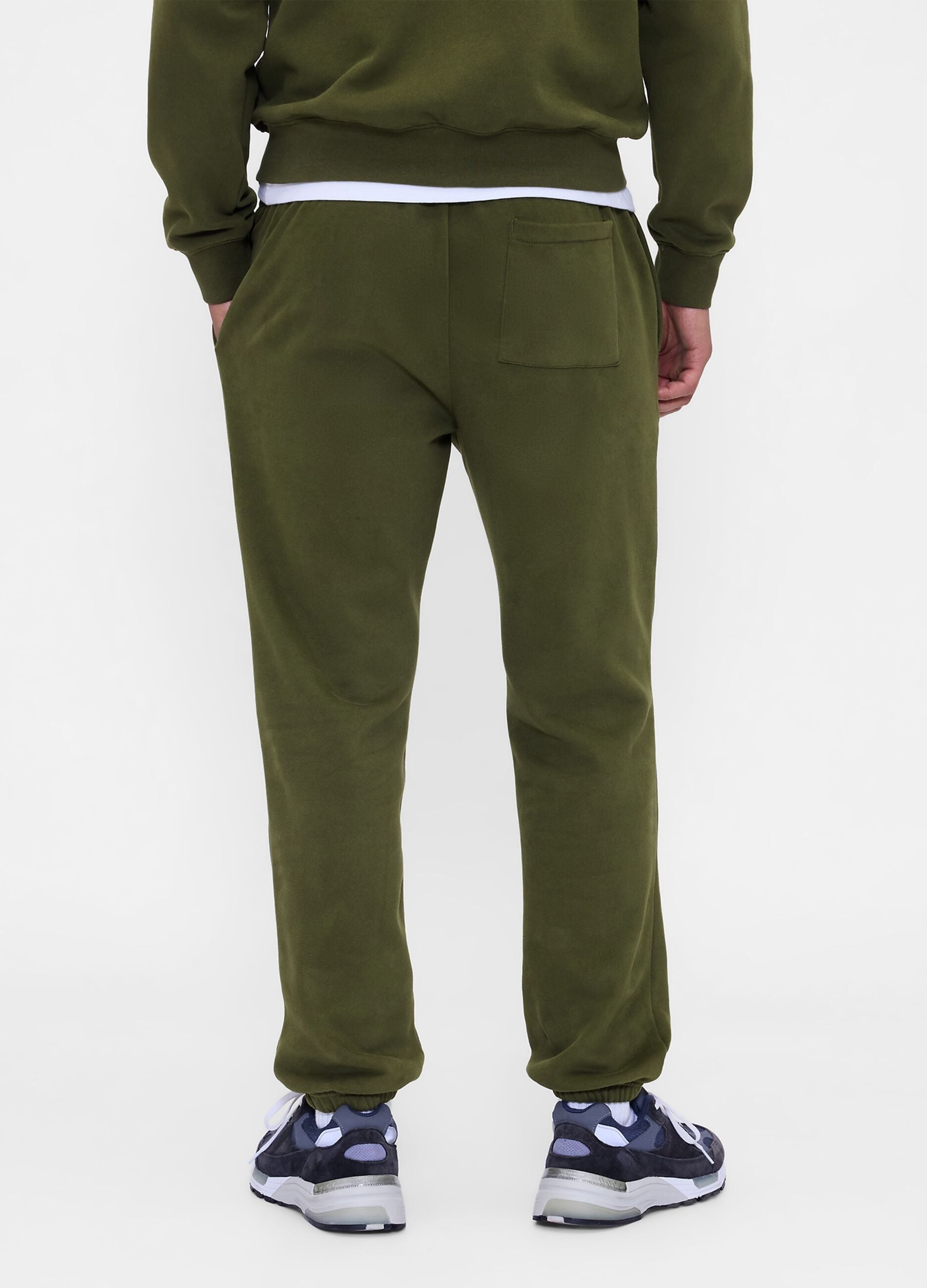 Green Cotton Blend Trousers