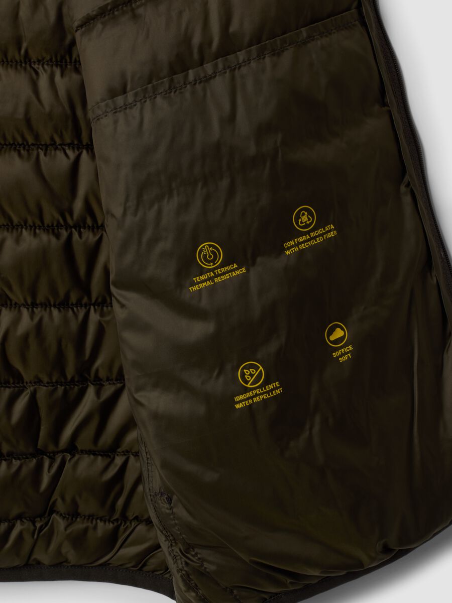 Brown Ultralight Padded Gilet with Zip_5